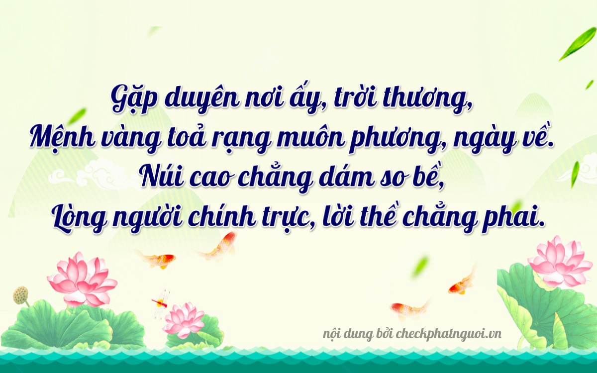 Bài thơ ý nghĩa cho <b>biển số 23B1-73516</b> tại website checkphatnguoi.vn