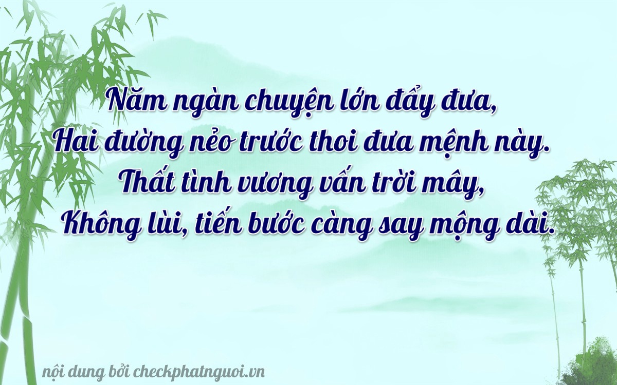 Bài thơ ý nghĩa cho <b>biển số 23D-52270</b> tại website checkphatnguoi.vn