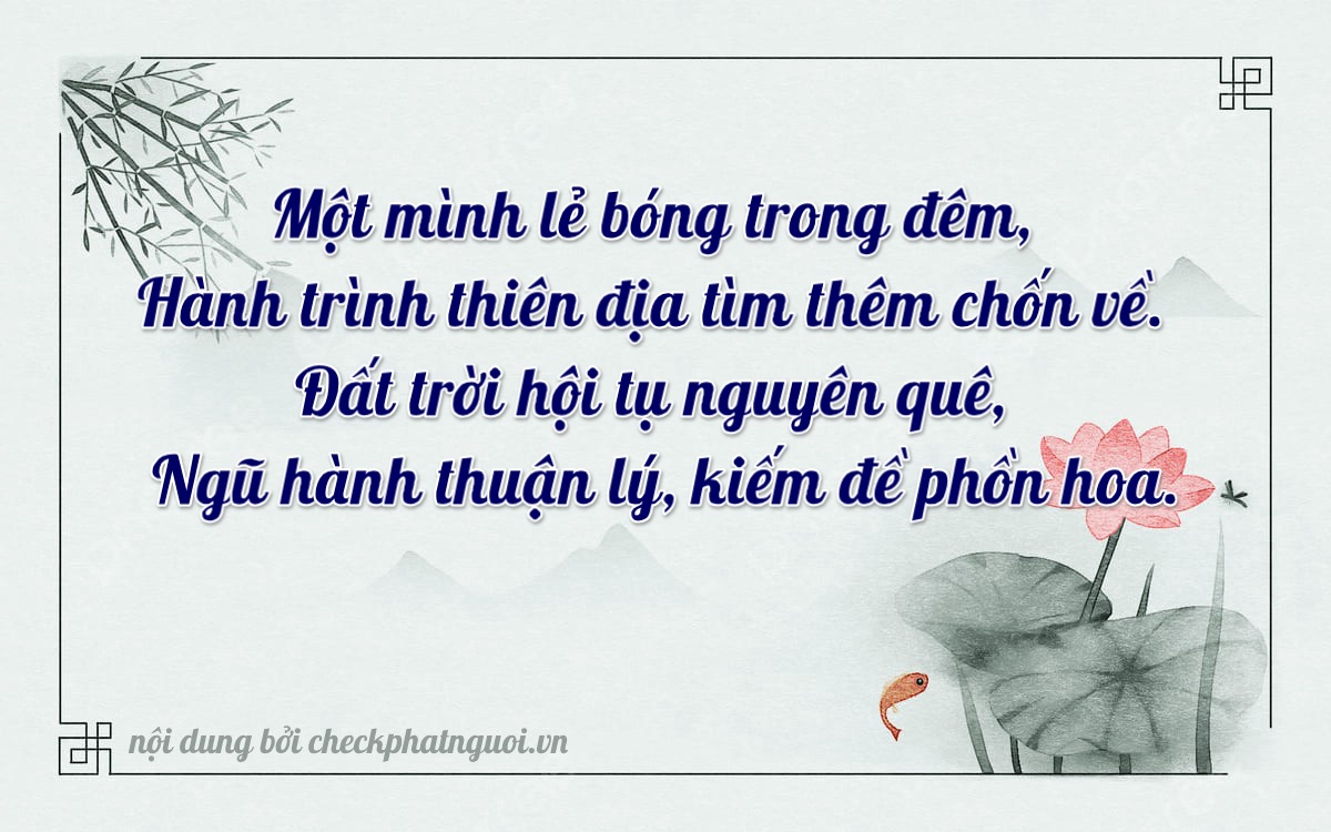 Bài thơ ý nghĩa cho <b>biển số 23E-00001</b> tại website checkphatnguoi.vn