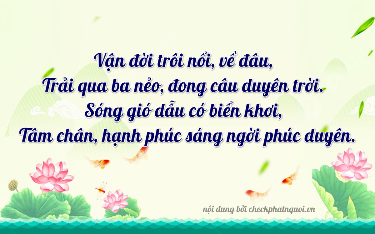 Bài thơ ý nghĩa cho <b>biển số 23F1-03368</b> tại website checkphatnguoi.vn