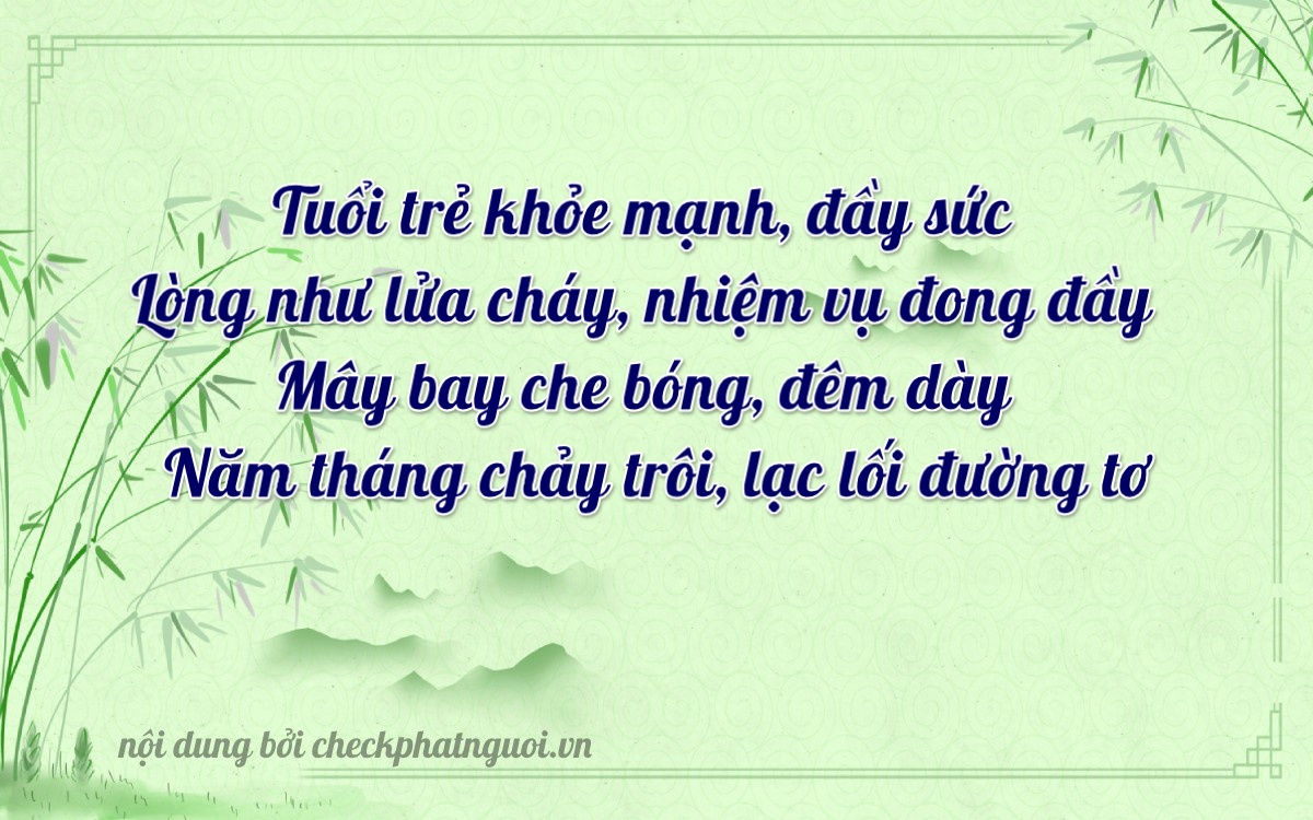 Bài thơ ý nghĩa cho <b>biển số 23H1-21848</b> tại website checkphatnguoi.vn