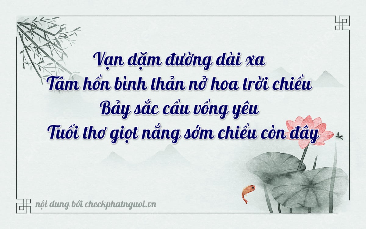Bài thơ ý nghĩa cho <b>biển số 23K-20772</b> tại website checkphatnguoi.vn
