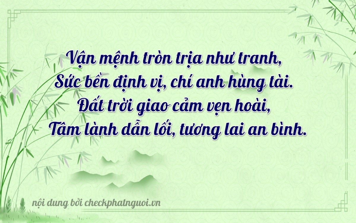 Bài thơ ý nghĩa cho <b>biển số 23N1-15949</b> tại website checkphatnguoi.vn