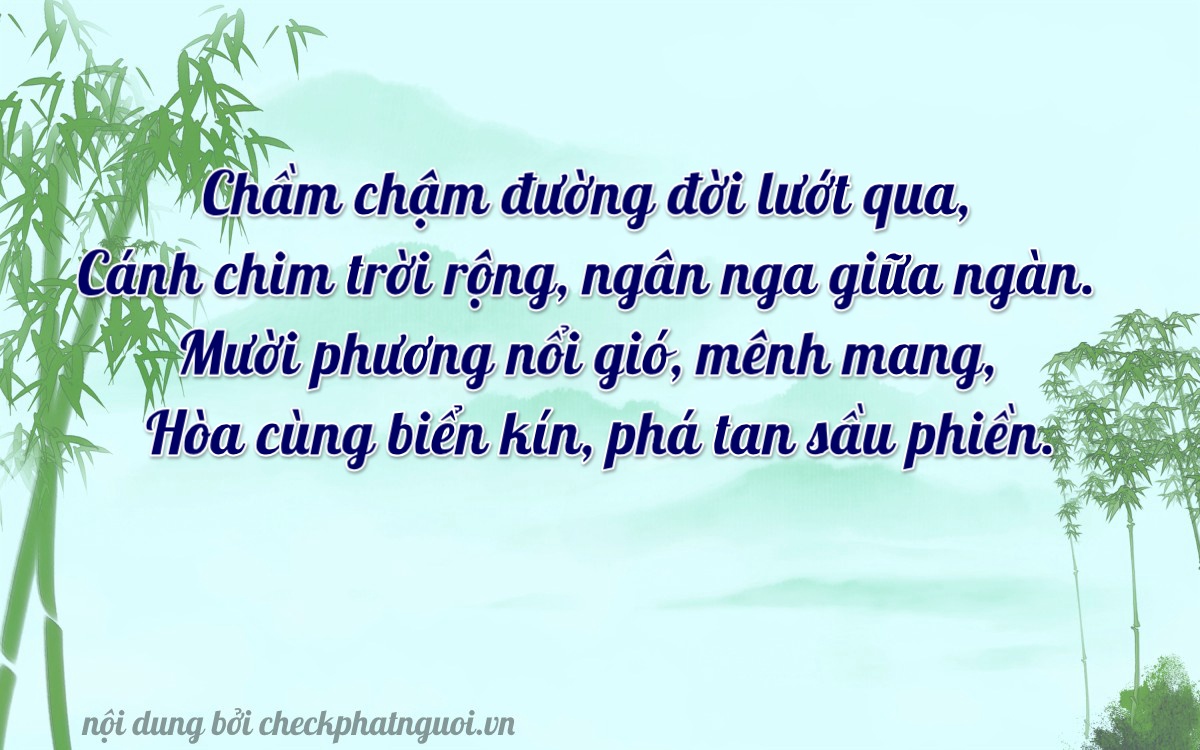 Bài thơ ý nghĩa cho <b>biển số 24400</b> tại website checkphatnguoi.vn