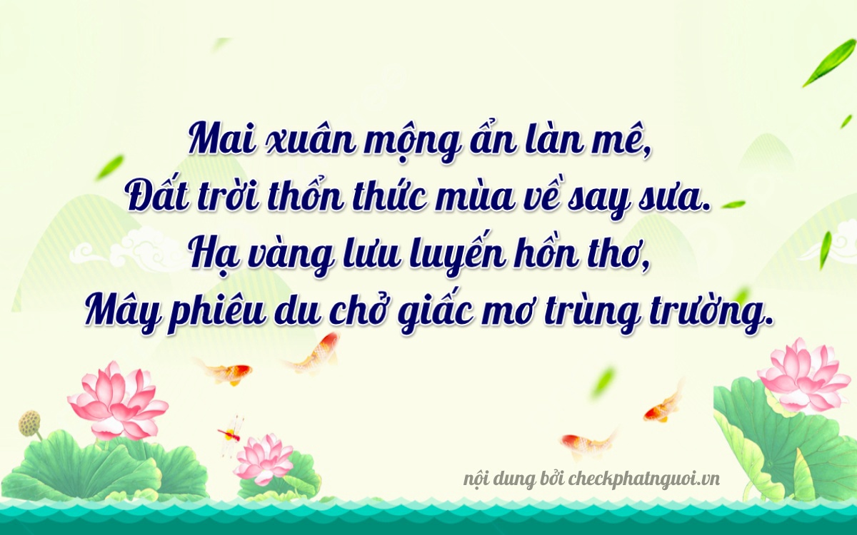 Bài thơ ý nghĩa cho <b>biển số 24A-04308</b> tại website checkphatnguoi.vn