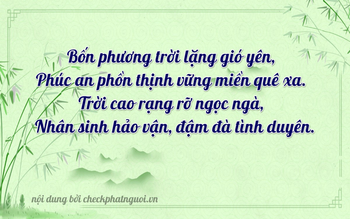 Bài thơ ý nghĩa cho <b>biển số 24A-05431</b> tại website checkphatnguoi.vn