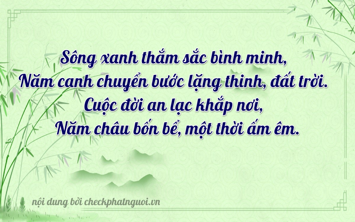 Bài thơ ý nghĩa cho <b>biển số 24A-06325</b> tại website checkphatnguoi.vn