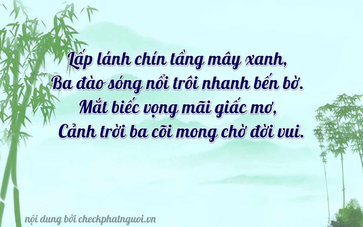 Bài thơ ý nghĩa cho <b>biển số 24A-09333</b> tại website checkphatnguoi.vn