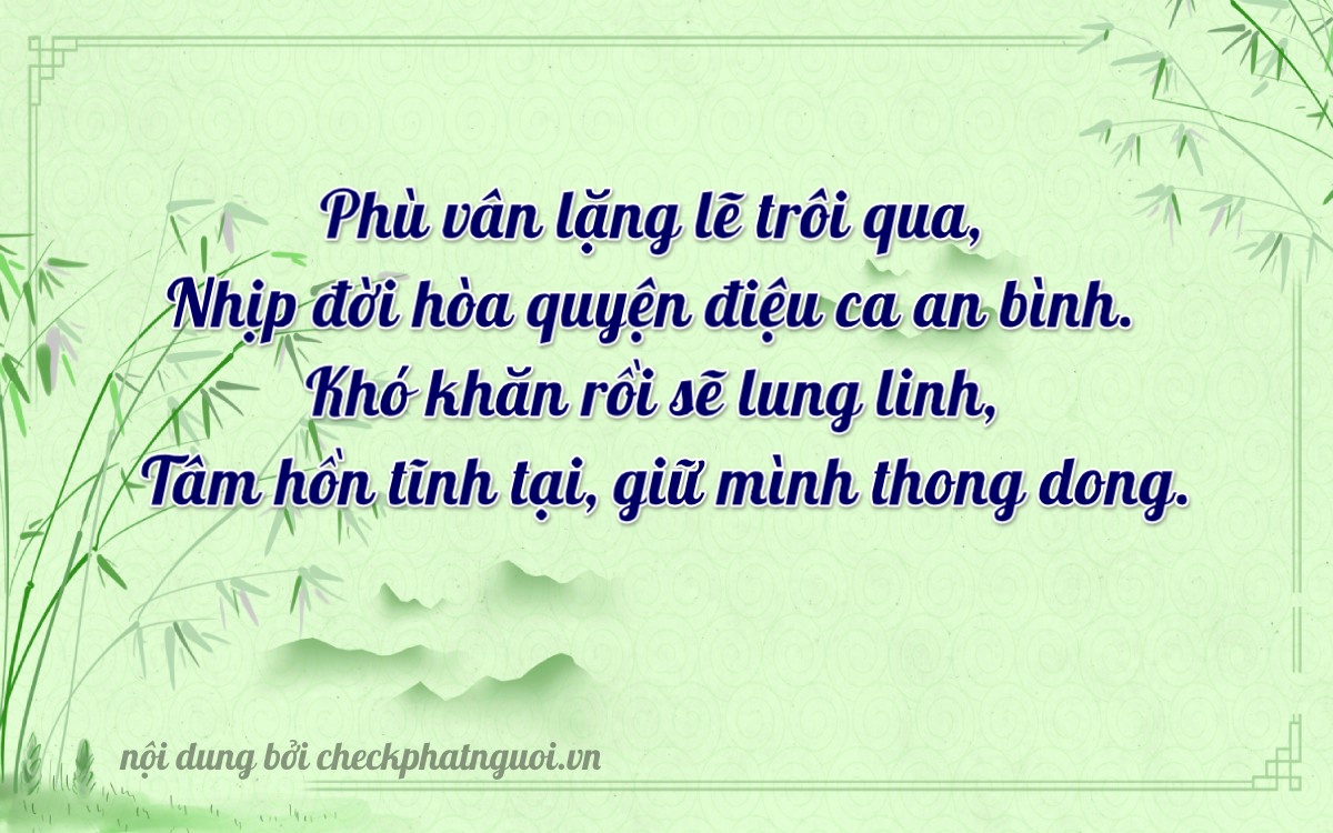 Bài thơ ý nghĩa cho <b>biển số 24A-25228</b> tại website checkphatnguoi.vn