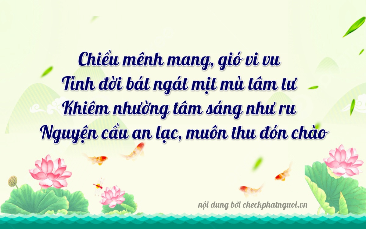 Bài thơ ý nghĩa cho <b>biển số 24A-25689</b> tại website checkphatnguoi.vn