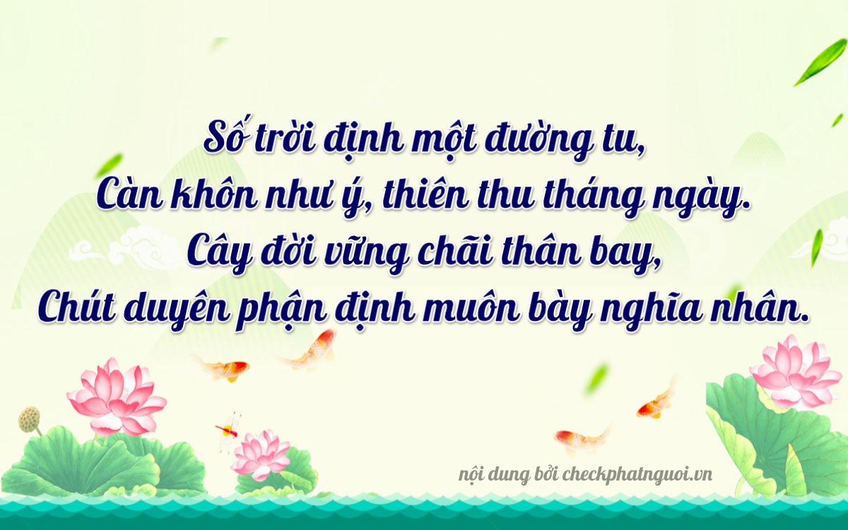 Bài thơ ý nghĩa cho <b>biển số 24A-25829</b> tại website checkphatnguoi.vn