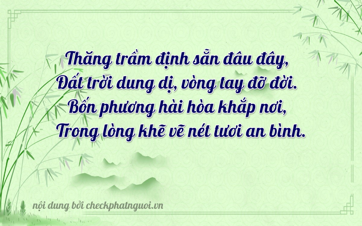 Bài thơ ý nghĩa cho <b>biển số 24A-27609</b> tại website checkphatnguoi.vn