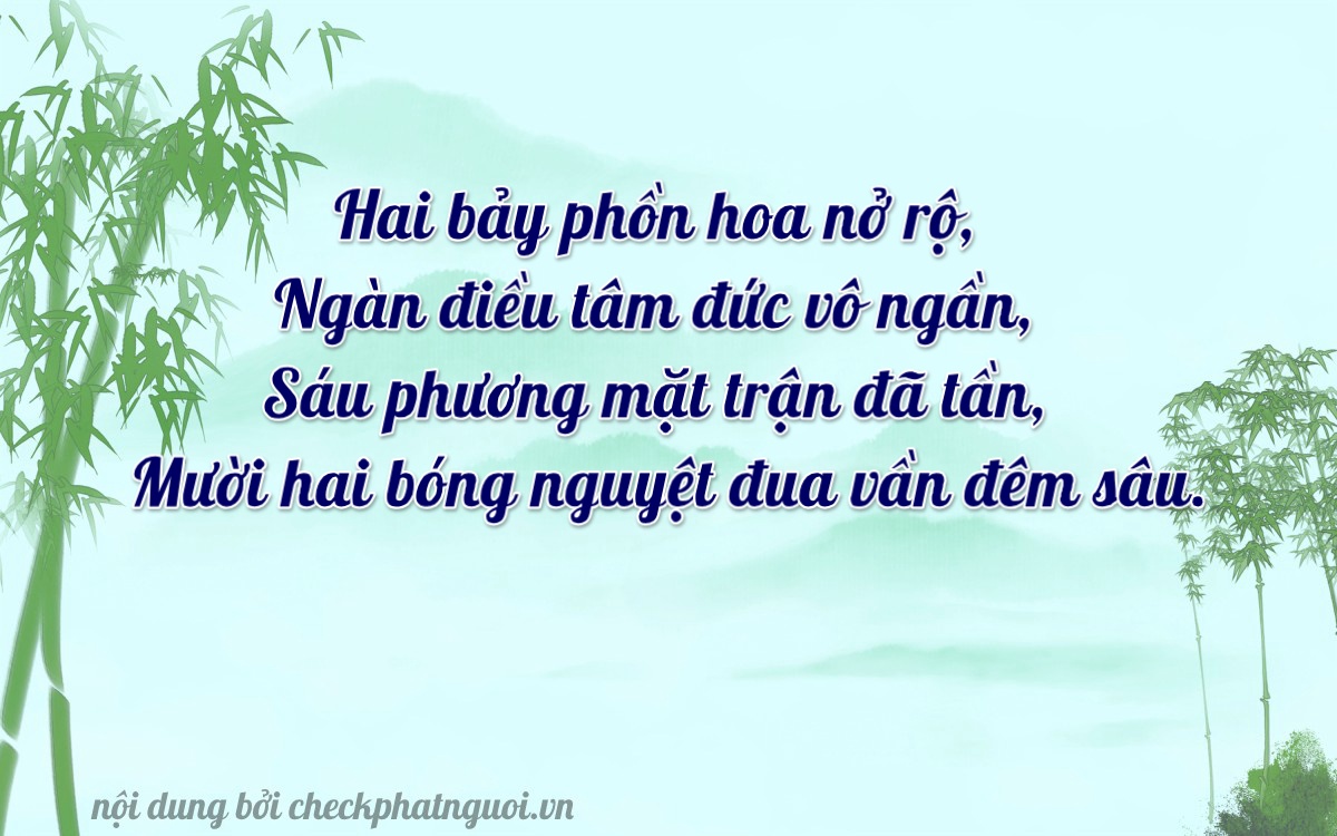 Bài thơ ý nghĩa cho <b>biển số 24A-27612</b> tại website checkphatnguoi.vn