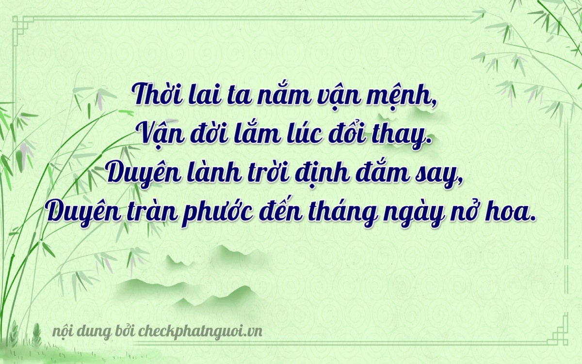 Bài thơ ý nghĩa cho <b>biển số 24A-28333</b> tại website checkphatnguoi.vn