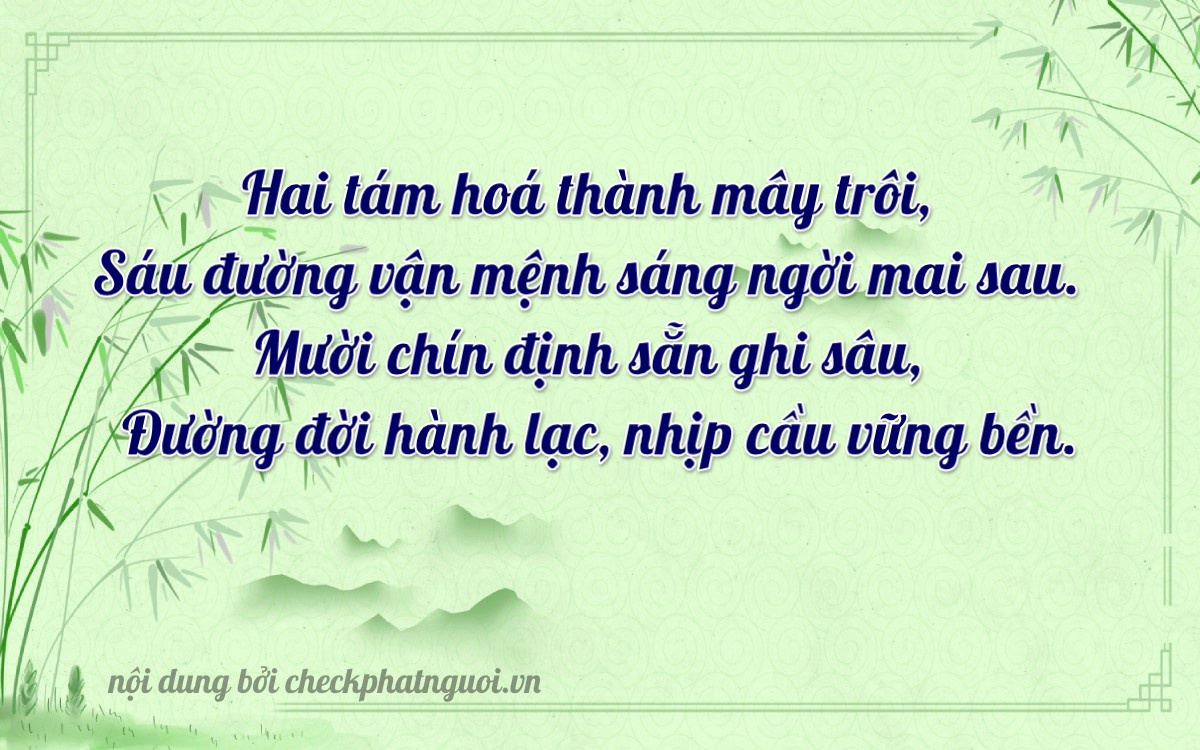 Bài thơ ý nghĩa cho <b>biển số 24A-28619</b> tại website checkphatnguoi.vn