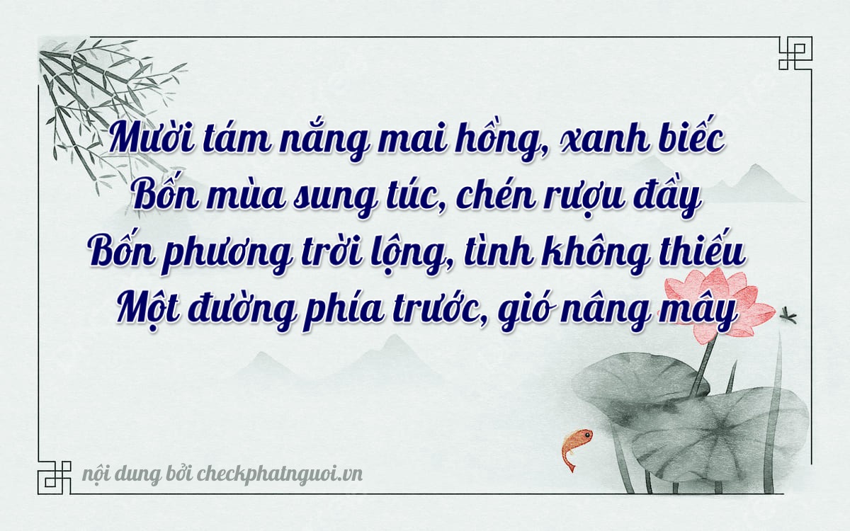 Bài thơ ý nghĩa cho <b>biển số 24AA-18441</b> tại website checkphatnguoi.vn