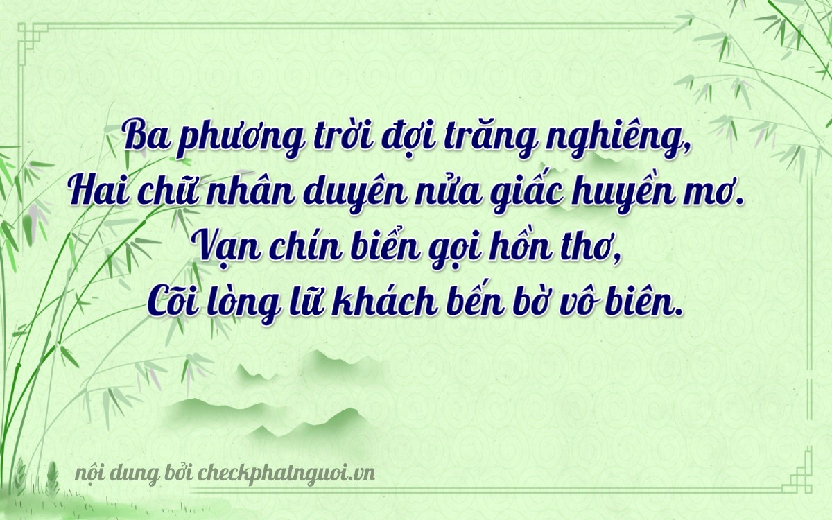 Bài thơ ý nghĩa cho <b>biển số 24AF-03277</b> tại website checkphatnguoi.vn