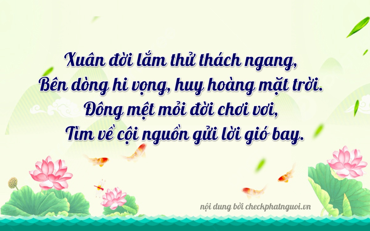 Bài thơ ý nghĩa cho <b>biển số 24B1-03486</b> tại website checkphatnguoi.vn