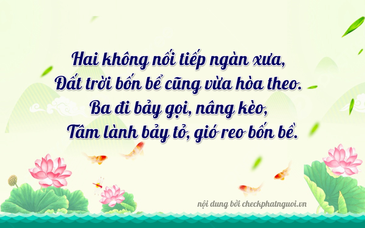 Bài thơ ý nghĩa cho <b>biển số 24B3-20377</b> tại website checkphatnguoi.vn