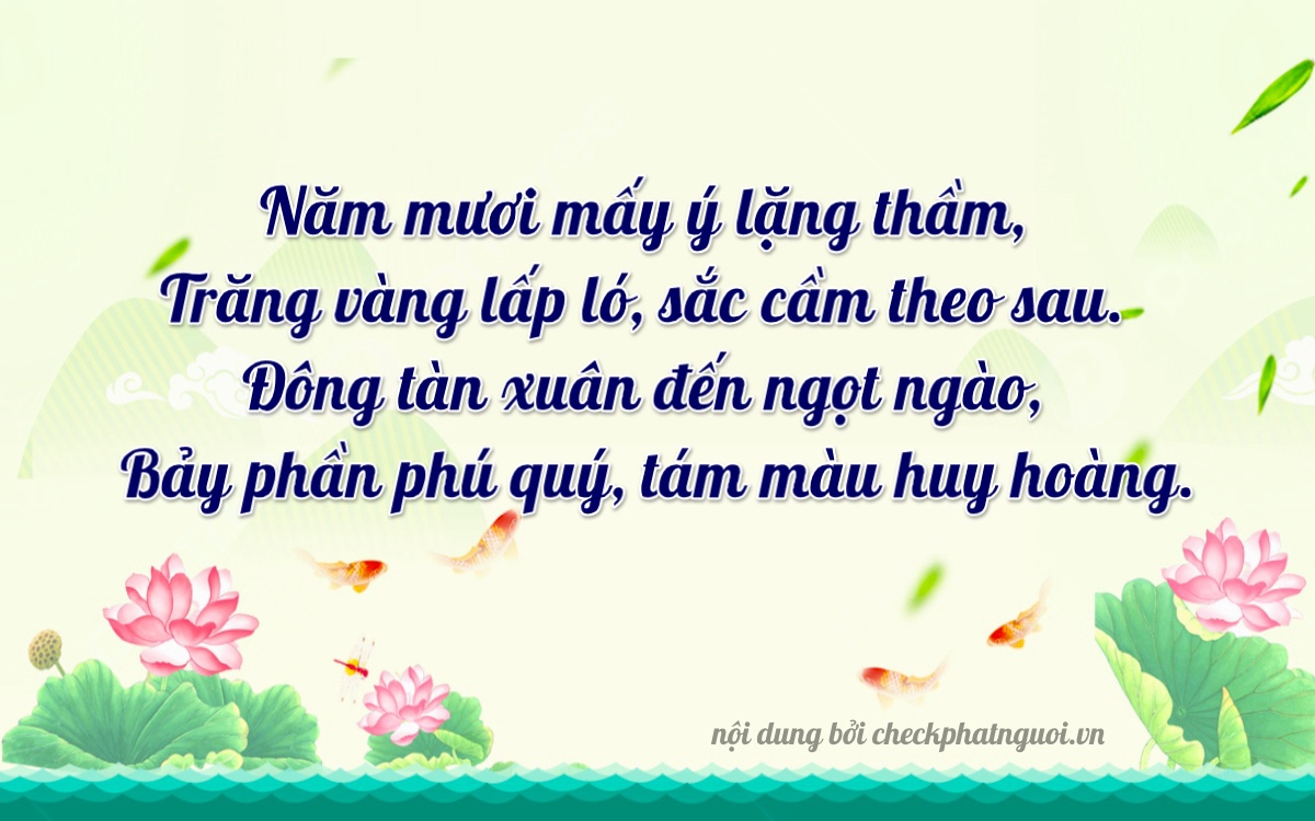 Bài thơ ý nghĩa cho <b>biển số 24HB-05678</b> tại website checkphatnguoi.vn