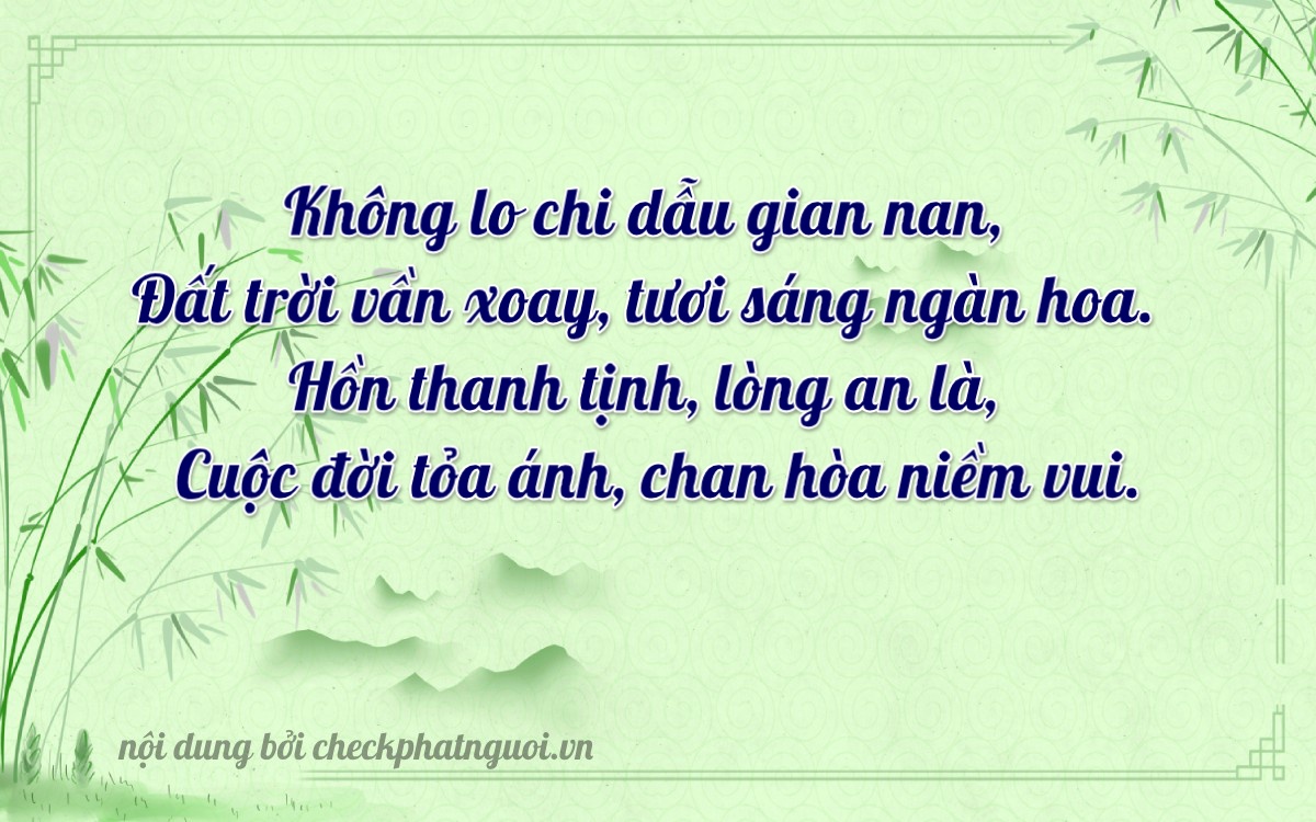 Bài thơ ý nghĩa cho <b>biển số 24HB-09875</b> tại website checkphatnguoi.vn