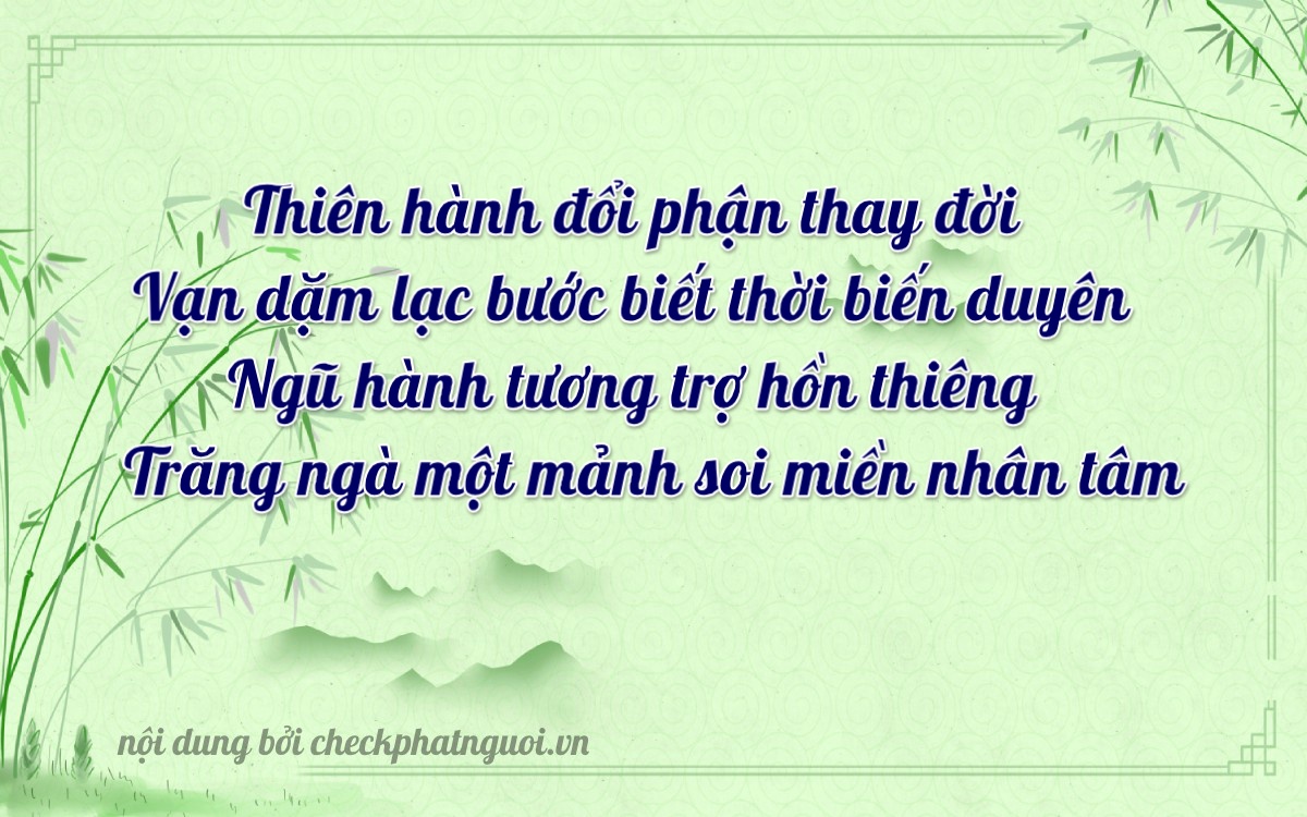 Bài thơ ý nghĩa cho <b>biển số 24V1-23695</b> tại website checkphatnguoi.vn
