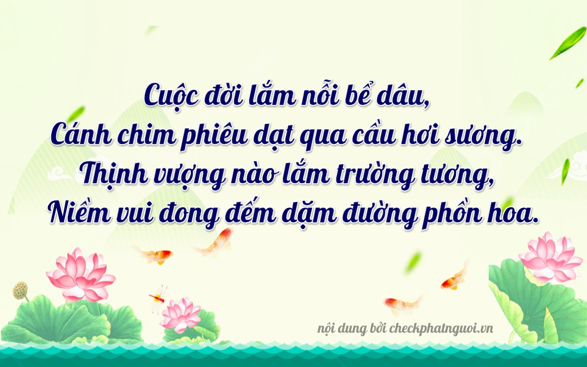 Bài thơ ý nghĩa cho <b>biển số 25A-03870</b> tại website checkphatnguoi.vn