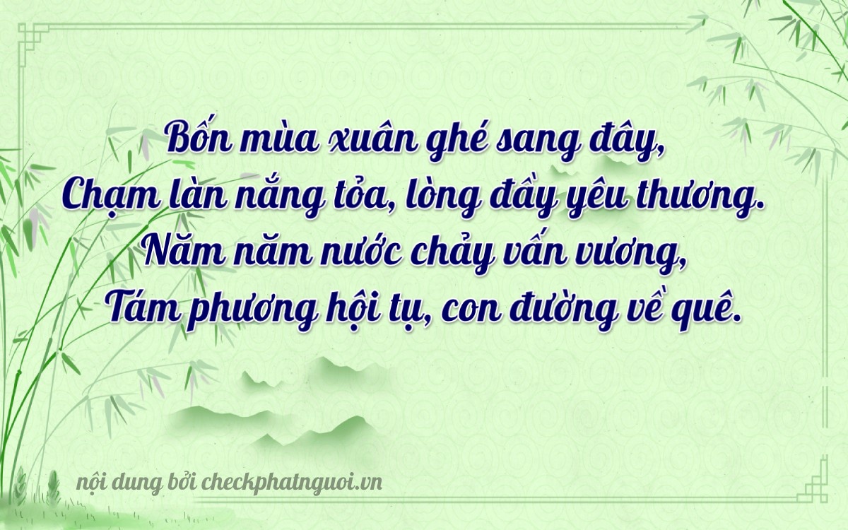 Bài thơ ý nghĩa cho <b>biển số 25A-04580</b> tại website checkphatnguoi.vn