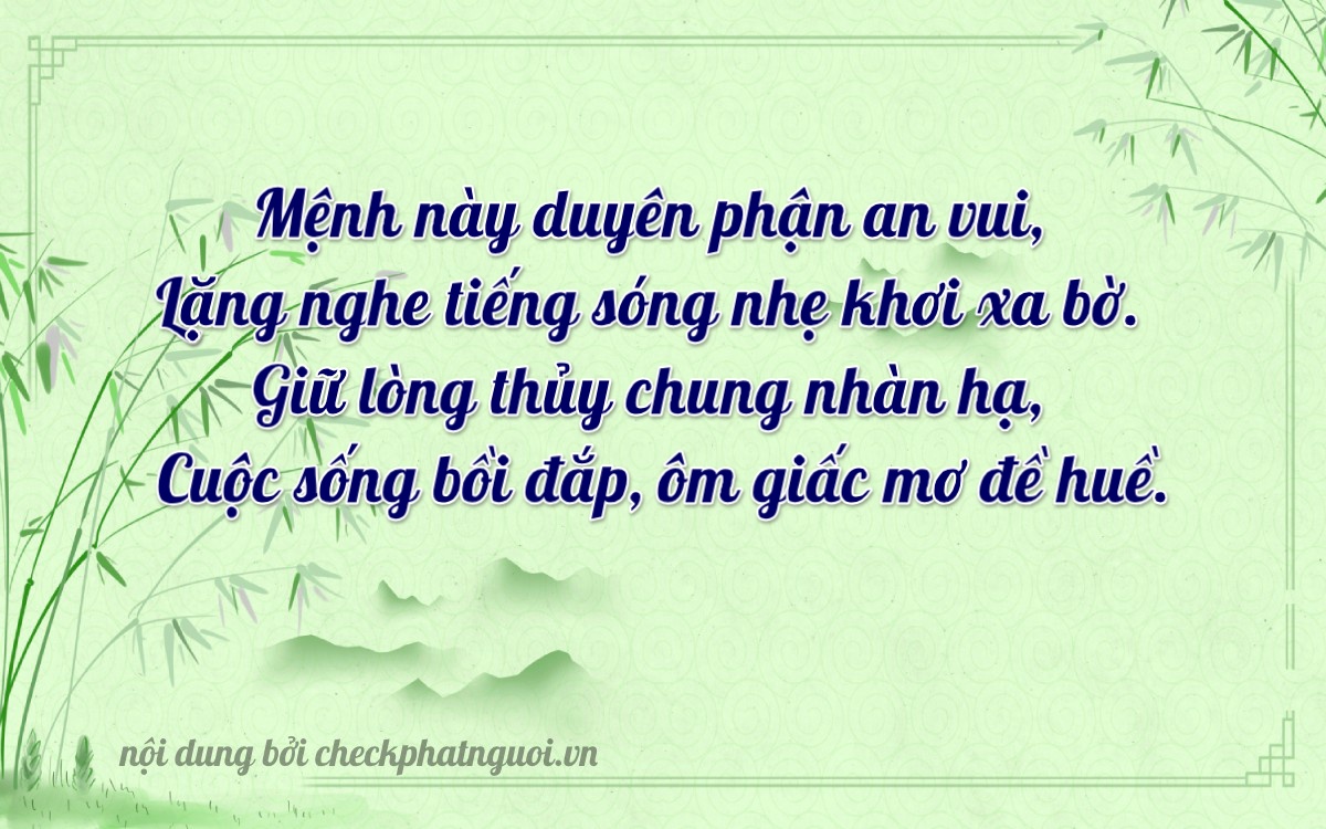 Bài thơ ý nghĩa cho <b>biển số 25A-06951</b> tại website checkphatnguoi.vn