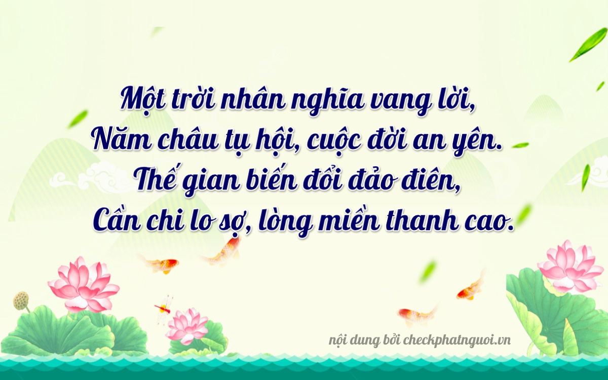 Bài thơ ý nghĩa cho <b>biển số 25AT-01344</b> tại website checkphatnguoi.vn