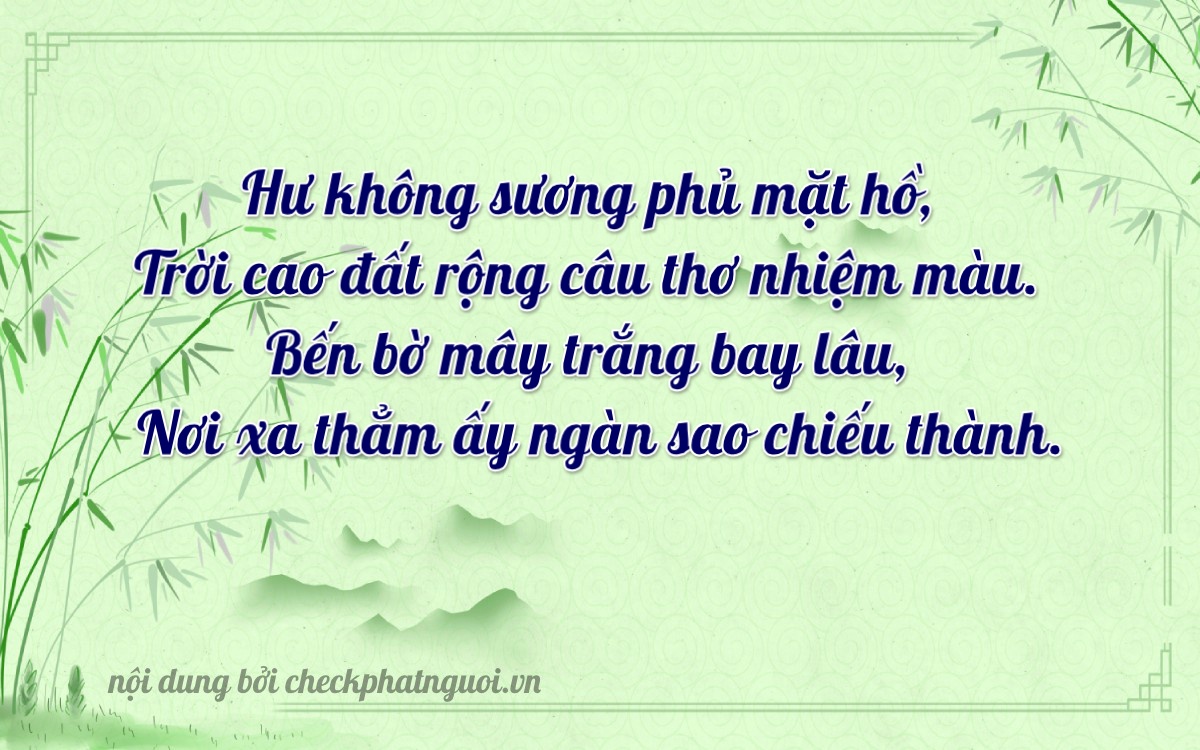 Bài thơ ý nghĩa cho <b>biển số 25AT-02058</b> tại website checkphatnguoi.vn