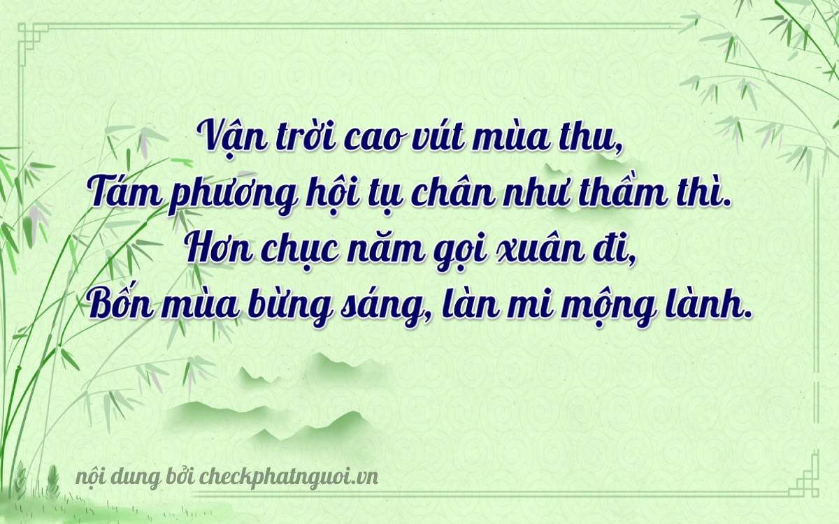 Bài thơ ý nghĩa cho <b>biển số 25U-09055</b> tại website checkphatnguoi.vn