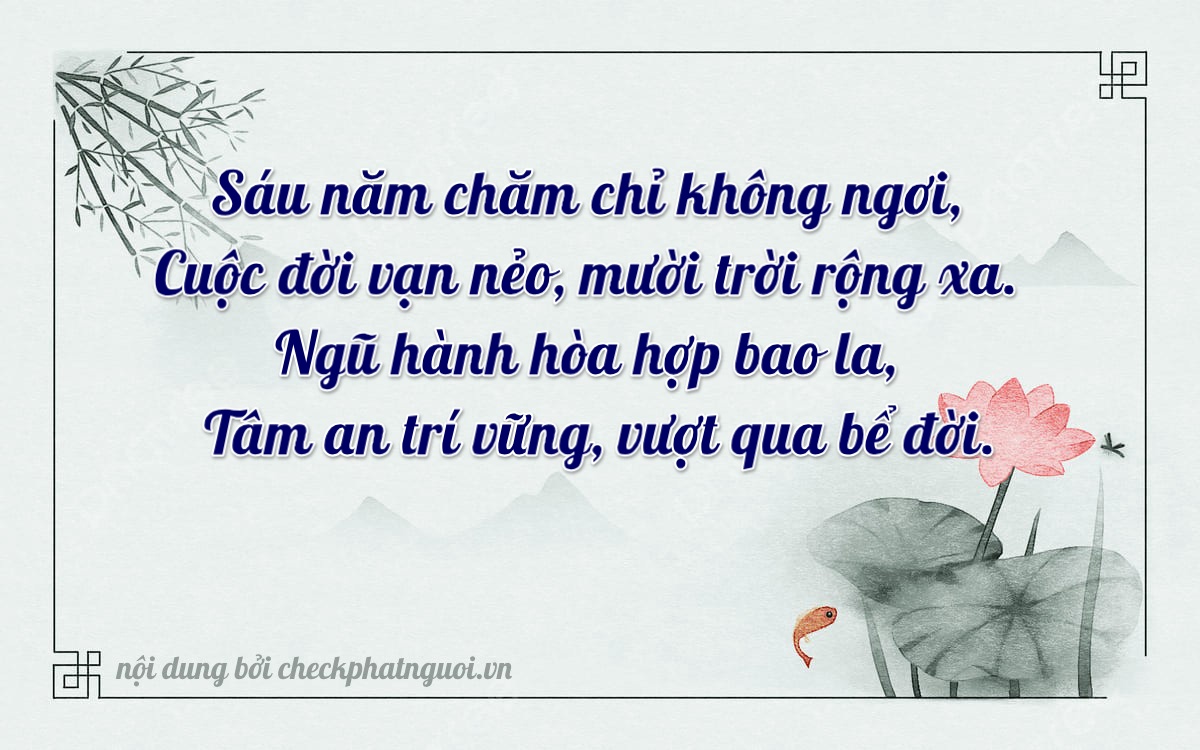 Bài thơ ý nghĩa cho <b>biển số 26065</b> tại website checkphatnguoi.vn