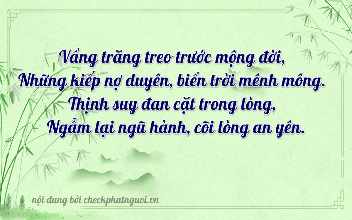 Bài thơ ý nghĩa cho <b>biển số 26178</b> tại website checkphatnguoi.vn