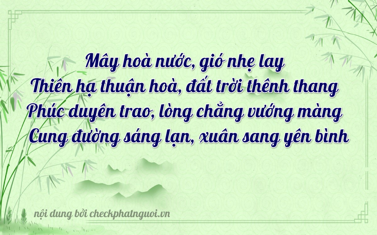 Bài thơ ý nghĩa cho <b>biển số 26871</b> tại website checkphatnguoi.vn