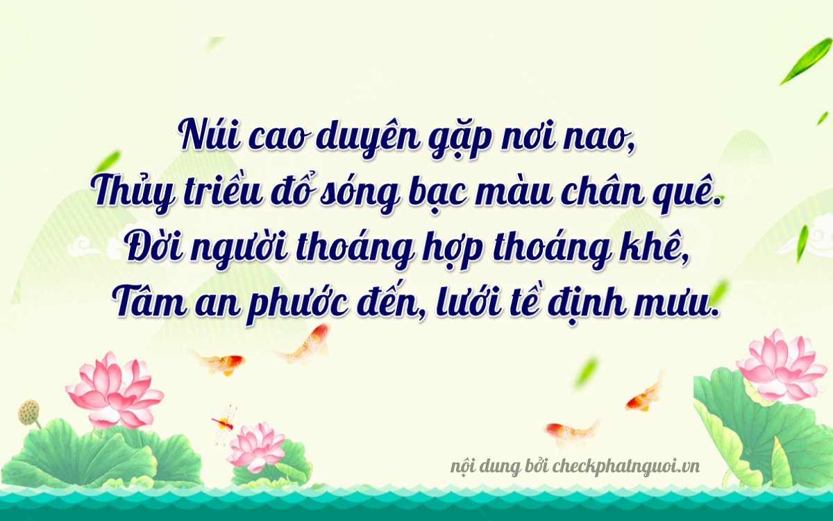 Bài thơ ý nghĩa cho <b>biển số 26A-02607</b> tại website checkphatnguoi.vn