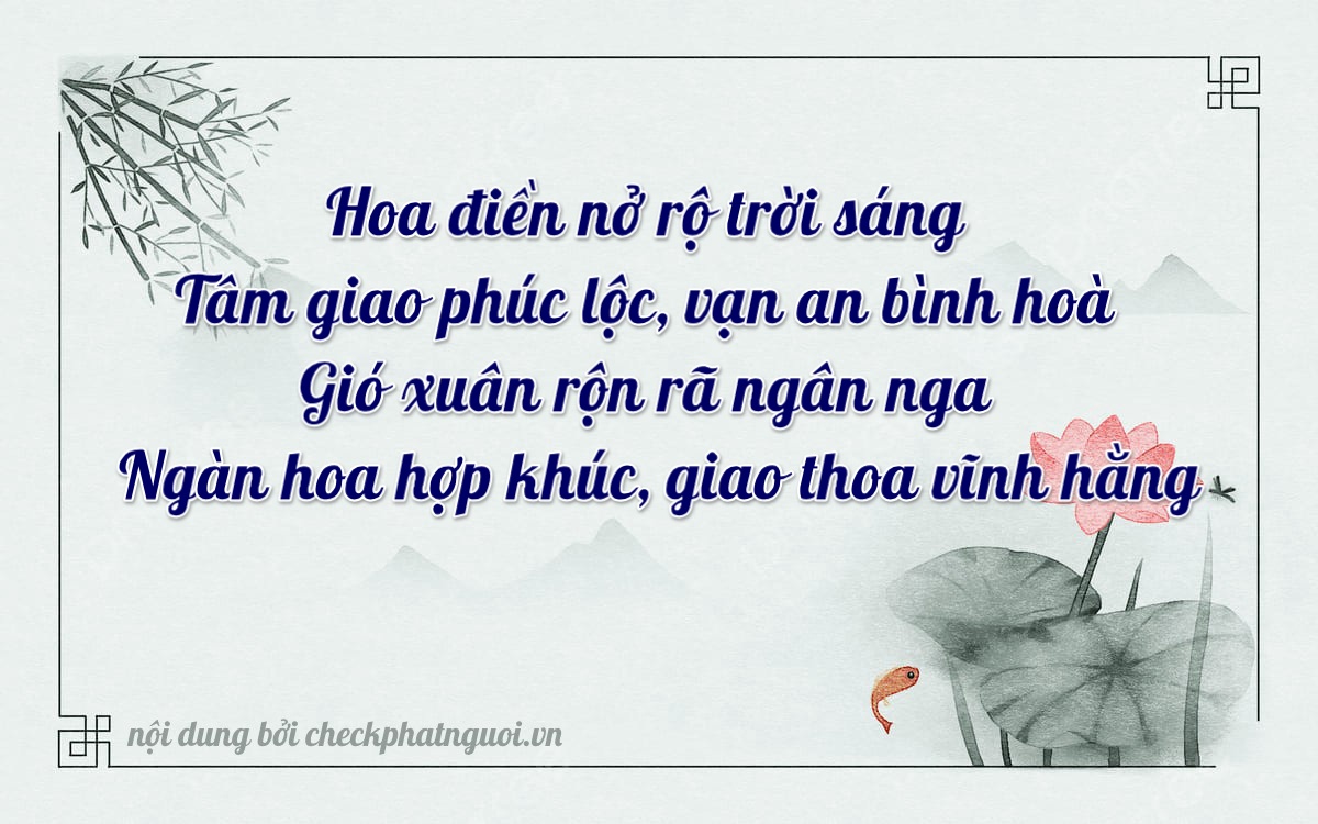 Bài thơ ý nghĩa cho <b>biển số 26A-08011</b> tại website checkphatnguoi.vn