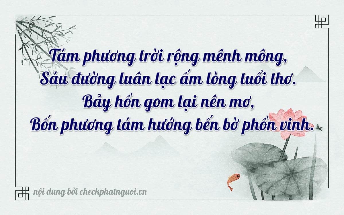 Bài thơ ý nghĩa cho <b>biển số 26A-08674</b> tại website checkphatnguoi.vn
