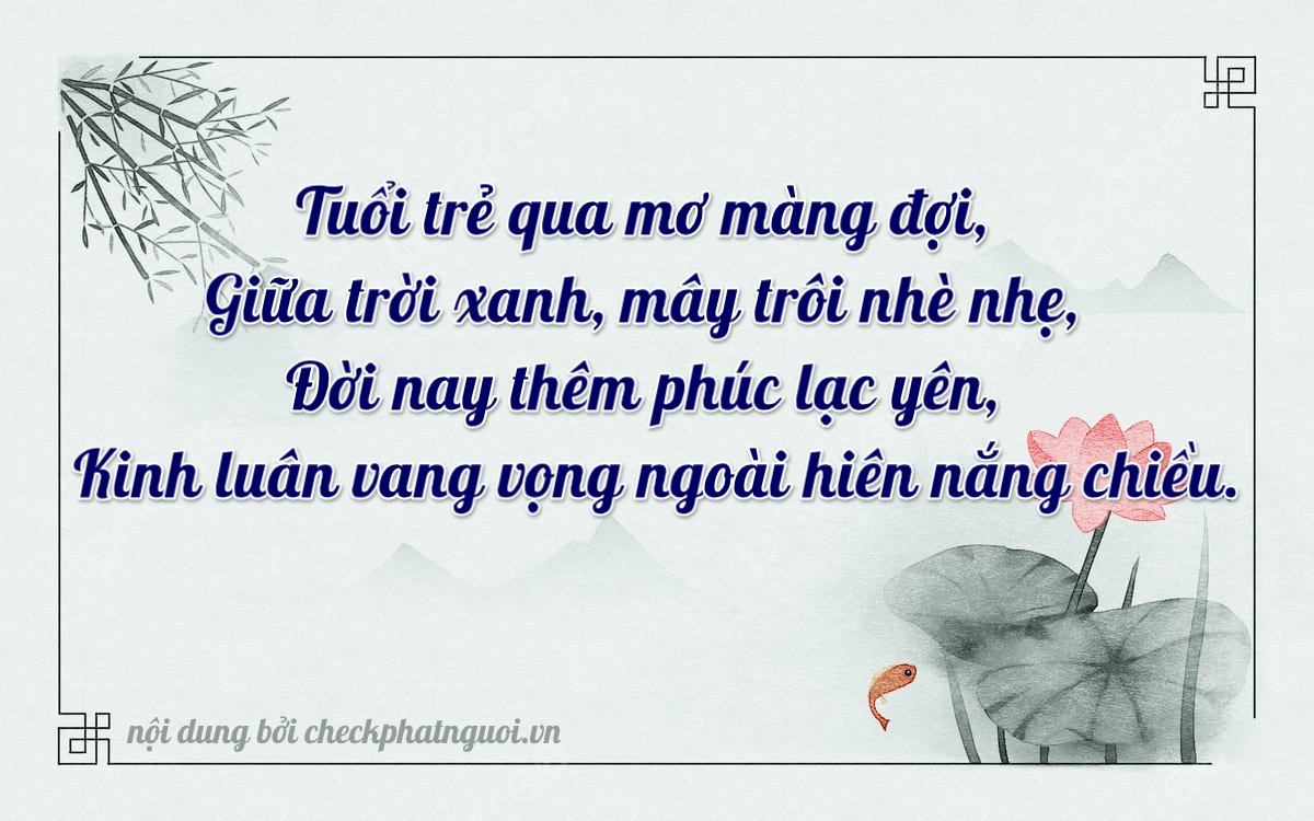 Bài thơ ý nghĩa cho <b>biển số 26A-11022</b> tại website checkphatnguoi.vn