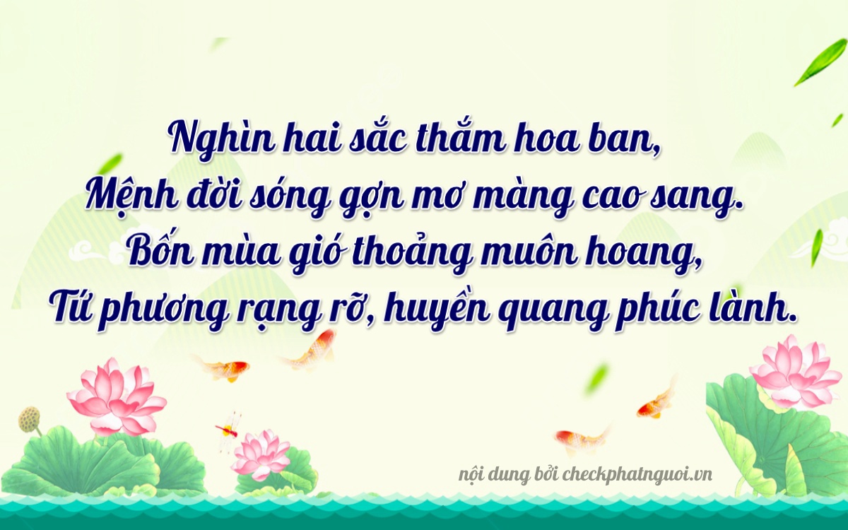Bài thơ ý nghĩa cho <b>biển số 26A-12214</b> tại website checkphatnguoi.vn