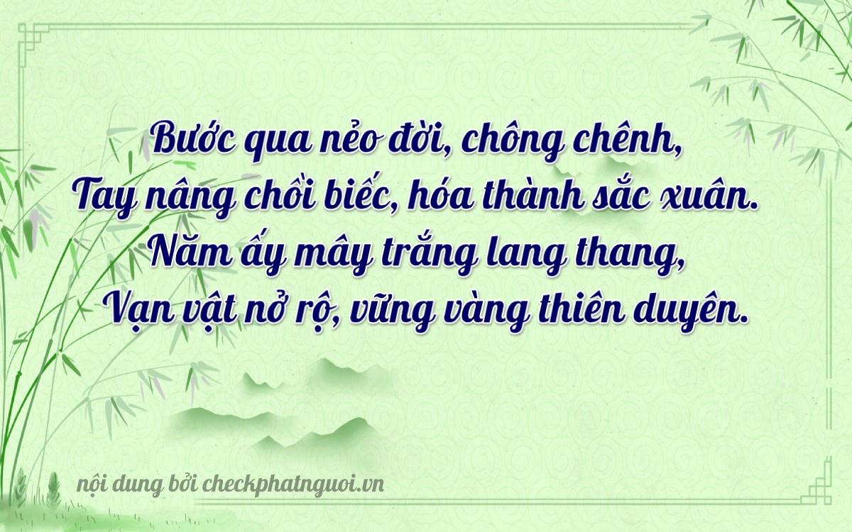 Bài thơ ý nghĩa cho <b>biển số 26A-12656</b> tại website checkphatnguoi.vn