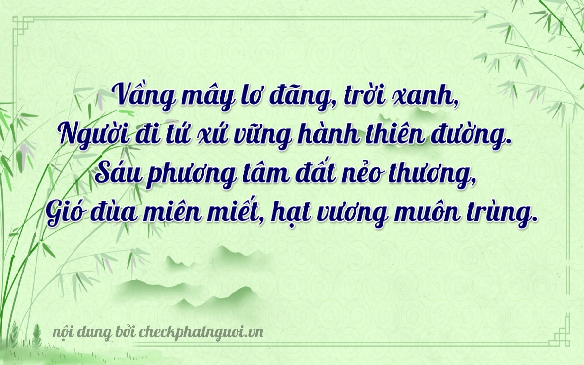 Bài thơ ý nghĩa cho <b>biển số 26A-13160</b> tại website checkphatnguoi.vn