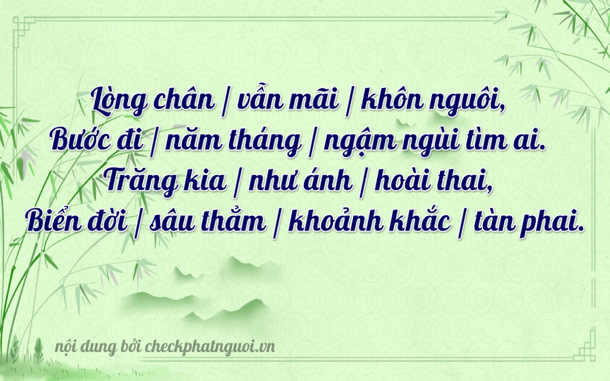 Bài thơ ý nghĩa cho <b>biển số 26A-15457</b> tại website checkphatnguoi.vn