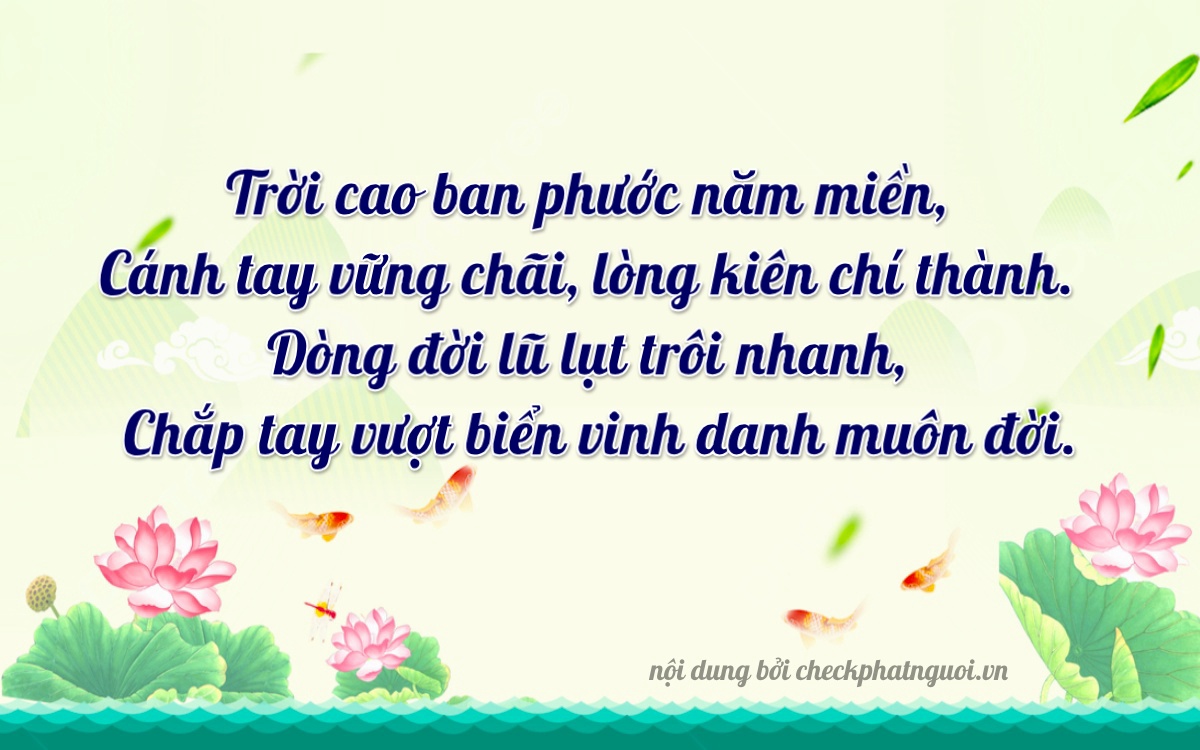 Bài thơ ý nghĩa cho <b>biển số 26A-16707</b> tại website checkphatnguoi.vn