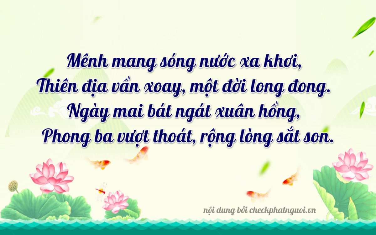 Bài thơ ý nghĩa cho <b>biển số 26A-19007</b> tại website checkphatnguoi.vn