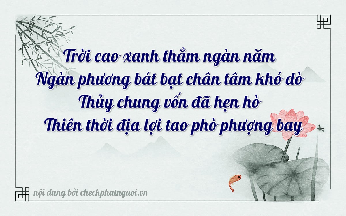 Bài thơ ý nghĩa cho <b>biển số 26A-19045</b> tại website checkphatnguoi.vn