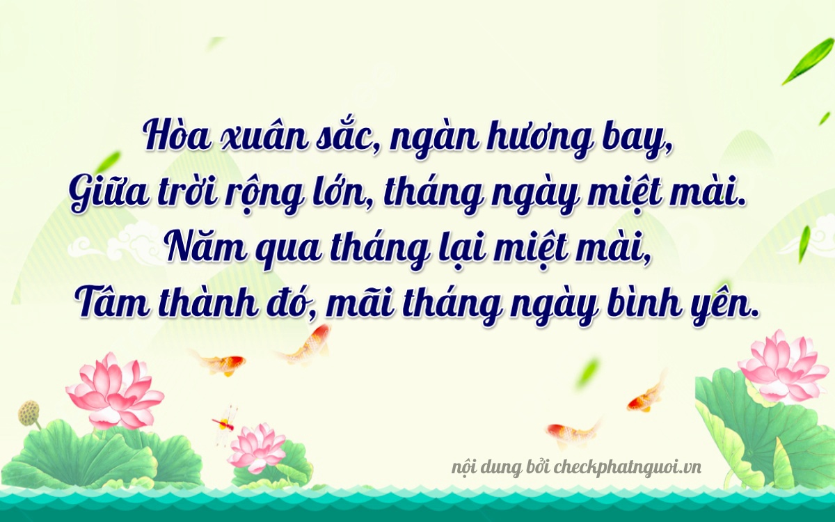 Bài thơ ý nghĩa cho <b>biển số 26A-20207</b> tại website checkphatnguoi.vn