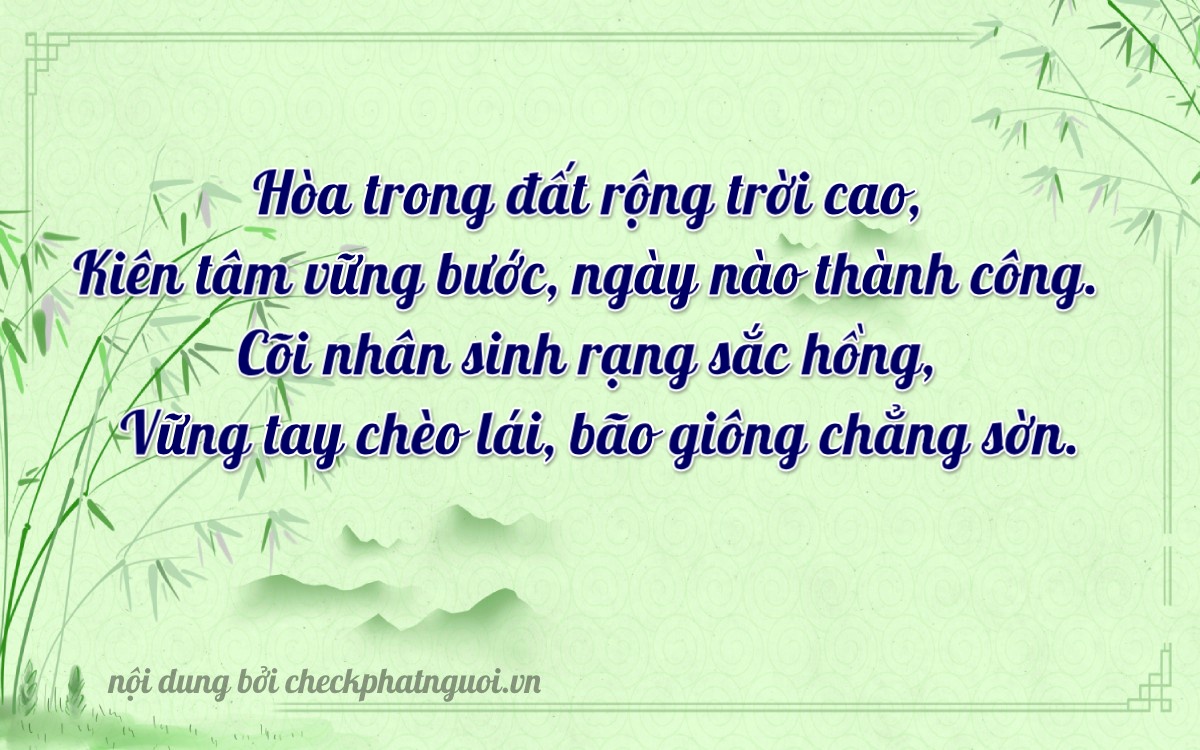 Bài thơ ý nghĩa cho <b>biển số 26A-22666</b> tại website checkphatnguoi.vn