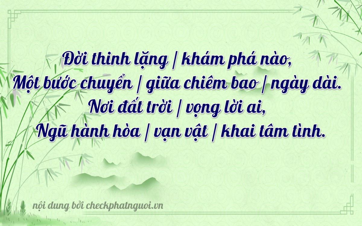 Bài thơ ý nghĩa cho <b>biển số 26A-25999</b> tại website checkphatnguoi.vn