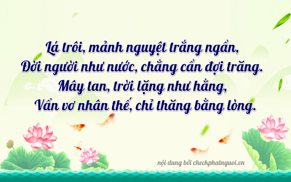 Bài thơ ý nghĩa cho <b>biển số 26AA-22583</b> tại website checkphatnguoi.vn